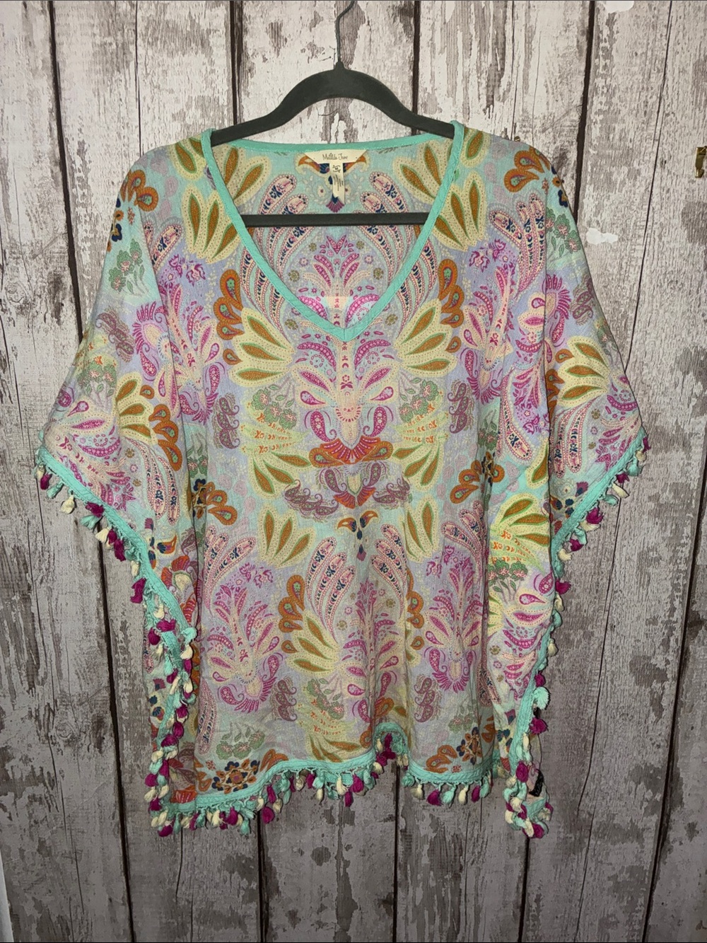 Matilda Jane Mint, Pink & Gold Paisley Tunic Top